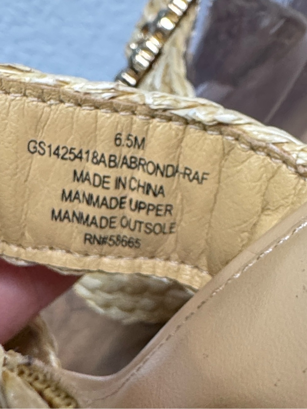 ABOUND RONDA RAFFIA PLATFORM
MULE SANDALS RHINESTONE BUCKLE NATURAL SIZE 6.5 - Picture 15 of 16